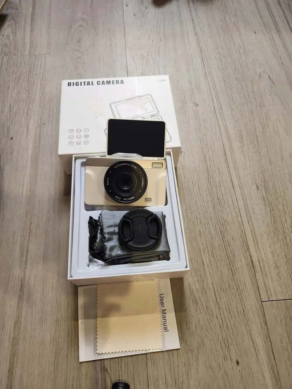 4K Digital Camera with 16X Zoom Anti Shake, 3